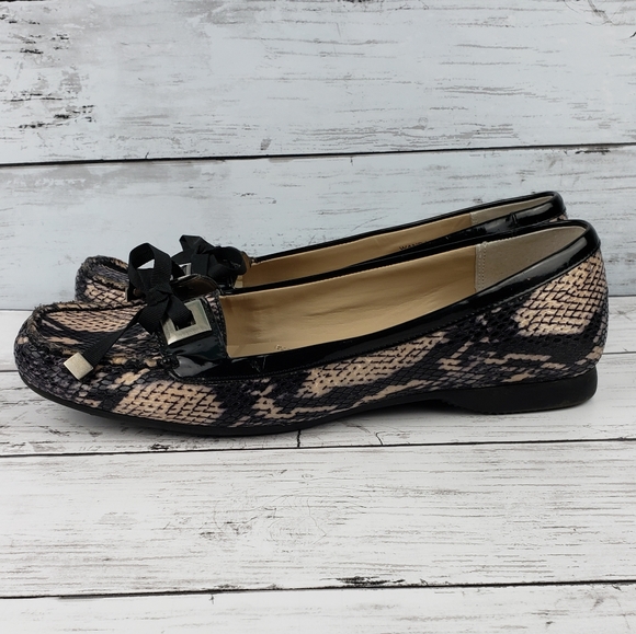 272git Ellen Tracy WANDA snakeskin embossed loafers - Picture 8 of 10